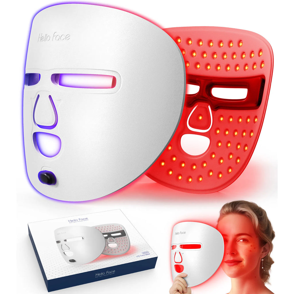 The Radiant Renewal LED Mask worn