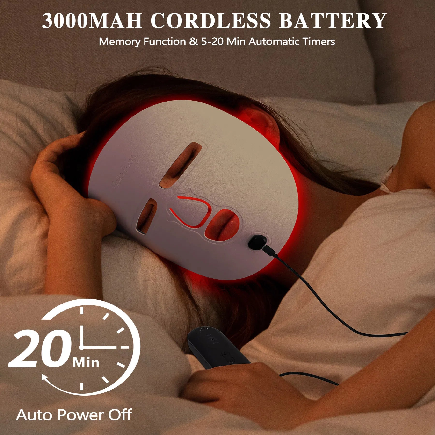 The Radiant Renewal LED Mask light modes