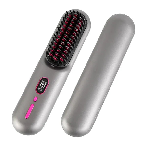The Effortless Straightening Brush LCD display