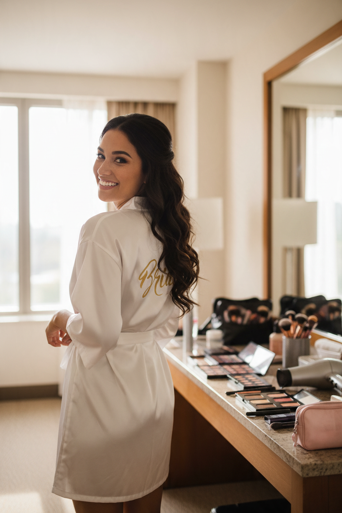 The Bride Satin Robe