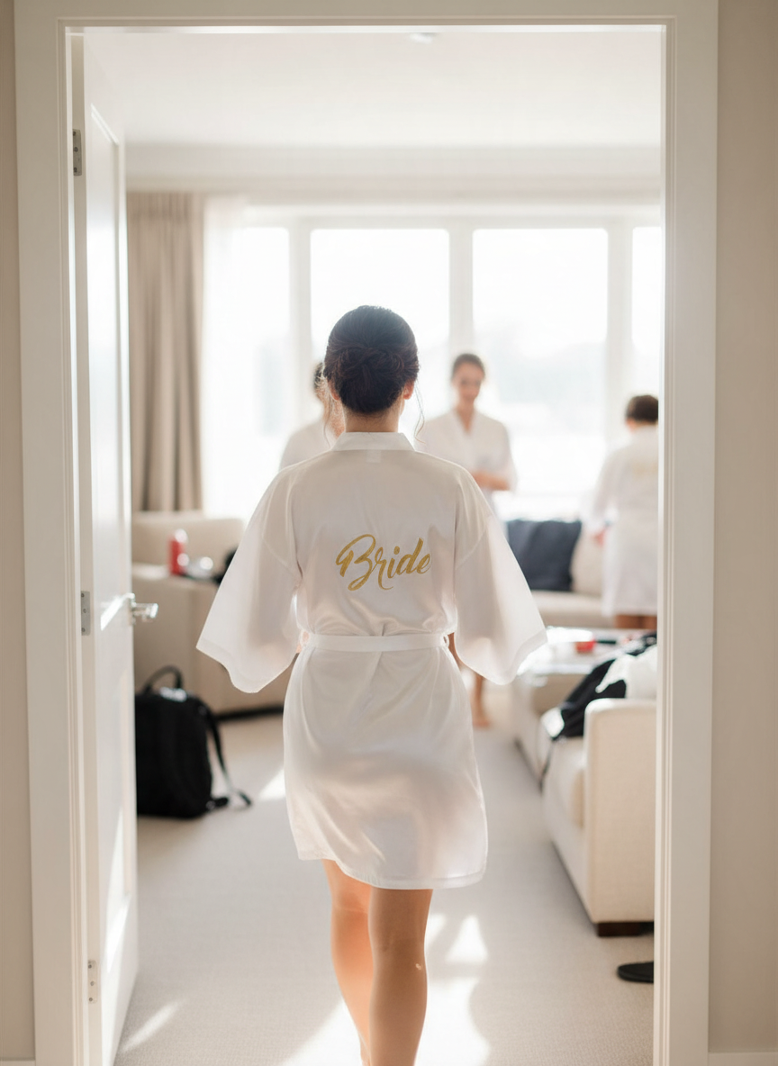 The Bride Satin Robe