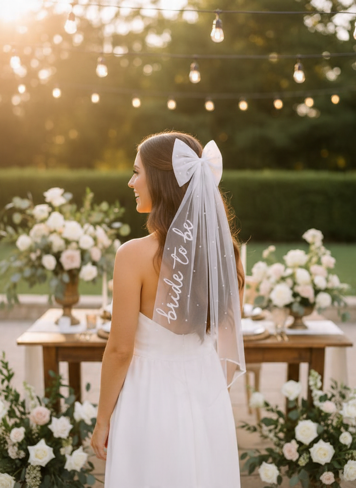 The Bride To Be Veil Bow