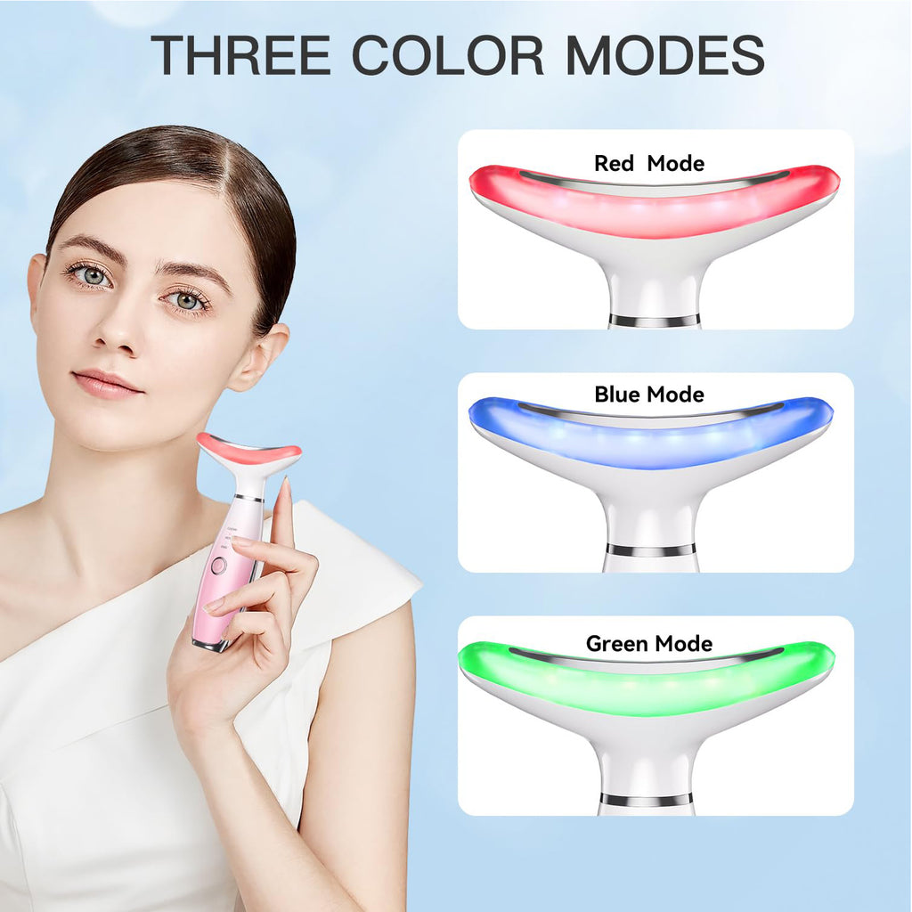 The Sculpt & Glow Face Massager in use
